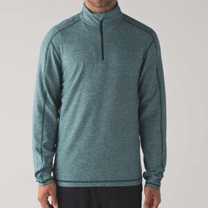 Lululemon Surge Warm Quarater-Zip Pullover, Heathered Green, XL
